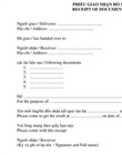 Phiếu giao nhận hồ sơ